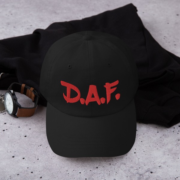 D.A.F. Dad Hat (Red 3D Design) - Triplebeam Certified