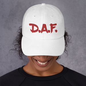 D.A.F. Dad Hat (Red 3D Design) - Triplebeam Certified