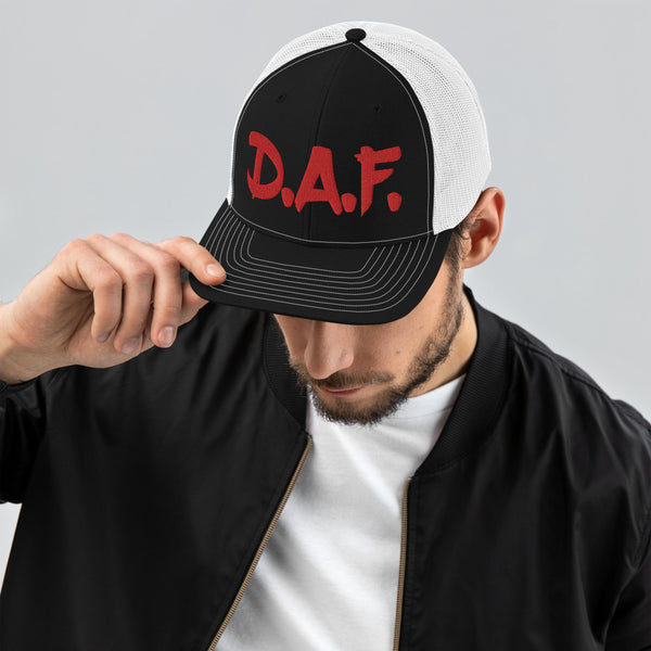 D.A.F. Trucker Cap (Red 3D Design) - Triplebeam Certified