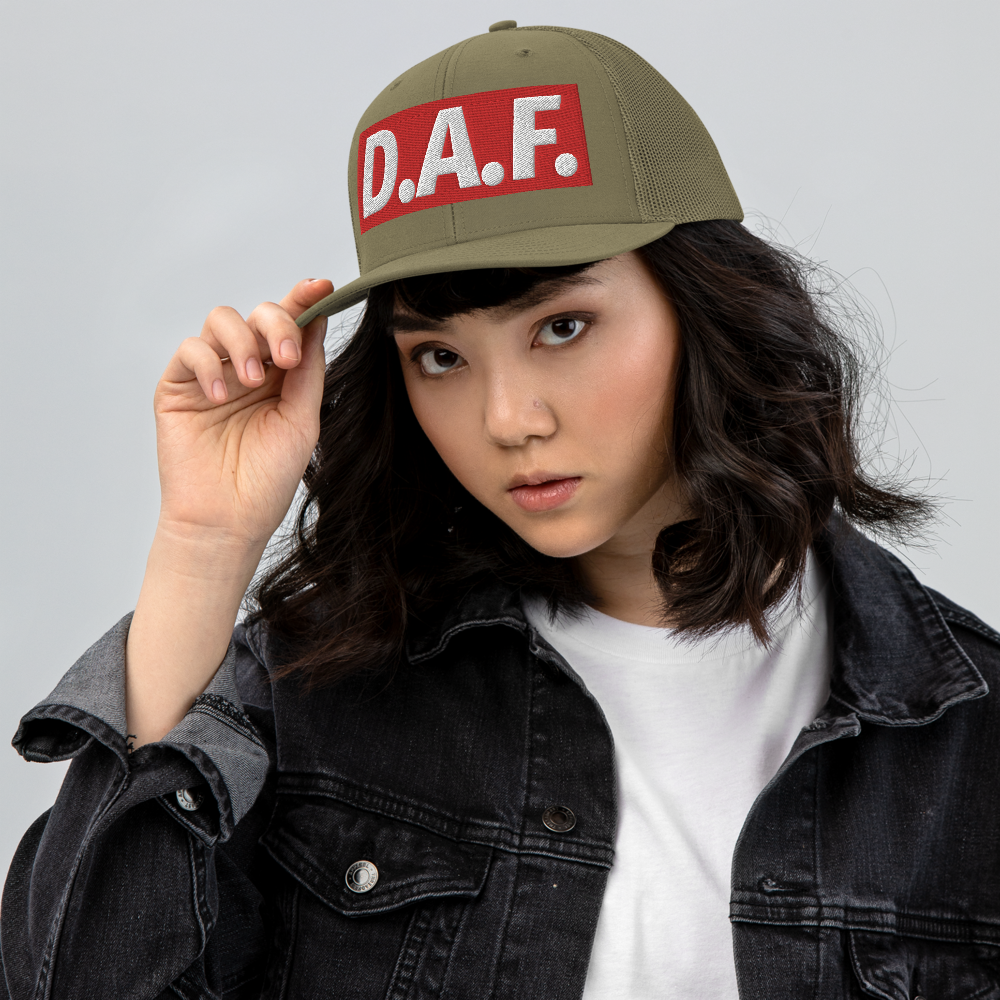 D.A.F. Trucker Cap (Red Patch) - Triplebeam Certified